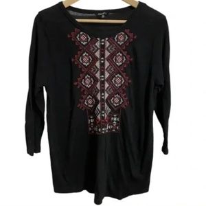 Lucky brand embroidered top